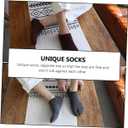 Men -Toed Cotton Socks 4 Pairs Low Cut Crew Socks Breathable Sweat Absorbent Silicone Grip Non-Slip Tabi Socks for Everyday Wear