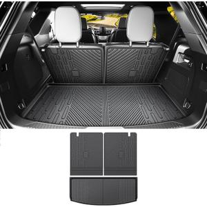 Cargo Liners for 2020-2025 2026 Ford Explorer 6&7 Passenger Trunk Mat with Seat Back Cover Accessories, All Weather Rear Cargo Mat Backrest Protector