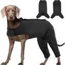 Kuoser Dog Surgery Suit for Back Legs, Dog Rear Leg Sleeve to Stop Licking, Female Spay Recovery Suit for Dogs After Surgery, Pet Puppy Surgical Pants Onesie for Abdomen Wounds Skin Disease, Size: 3X-large