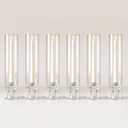 6 Pack Glass Hurricane Candle Holders 12" Open Ended Candlestick Tubes