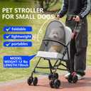 Cat Stroller Foldable Lightweight for Small Dogs Cats 0-15 lbs,Gray