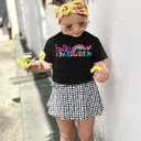 Hello Kindergarten Shirts for Kids First Day of School T Shirt Cute Back to School Short Sleeve Tee Tops (Black 1)