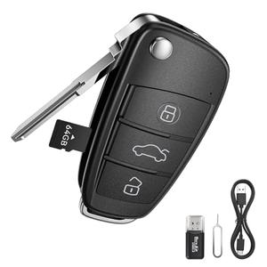 DTCRCH 64G 1080P HD Key Fob Camera,Nanny Cam for Home Security, Car Key Camera with Motion Detection & Loop Recording, Long Battery Outdoor Cam with Night Vision & Take Photos, Easy to Use