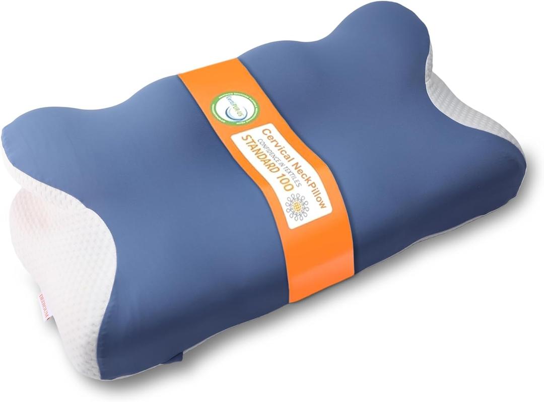 Cervical Neck Pillow - Side Sleeper Pillow - Egonomic Neck Support, Orthopedic Memory Foam Pillows, Cervical Pillow for Neck and Shoulder - Cervical Neck Pillow for Sleeping