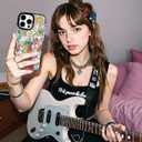 for iPhone 16 Case, Psychedelic UFO Fireworks Pattern with Rainbow Beams, Military-Grade Drop Protection, Cute Cosmic Soft Slim TPU Protective Cover with Camera Protection for Teens