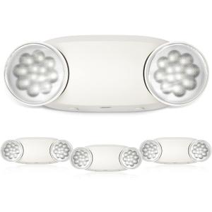 FREELICHT 24Pack Emergency Lights for Business, Round Heads, 90min Battery
