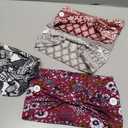 Bohend Boho Button Headband Wide Stretchy Daily Use Knotted Headwear Sport Athletic Yoga Gym Hair Accessories for Women and Girls(3pcs) (E)