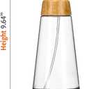 Full Circle Bottle Service - Refillable Glass Spray Bottle for Cleaning - Versatile Stream & Mist Options, Bamboo, Silicone Boot - Ideal for Non-Toxic Solutions & Plant Care, 16oz, Gray