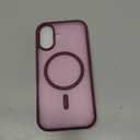 SUPFINE Magnetic for iPhone 17 Case (Compatible with MagSafe)(Military Grade Drop Protection) Translucent Matte Shockproof with Anti-Fingerprint Phone Cover 2025,Wine Red