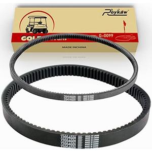 ROYKAW EZGO TXT Gas Drive Belt & Starter Belts Kit for EZGO 4 Cycle Gas Golf Cart TXT Cushman Express Marathon Medalist ST Vehicles Terrain 1994-2013, OEM # 72054G01, 72024G01, 72025G01, 26414G01