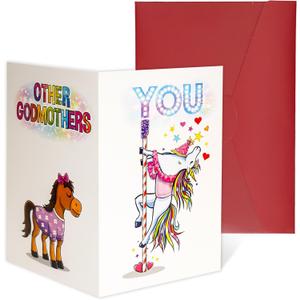 2 x Funny Mothers Day card, Gifts For Mom From Son, Daughter, Kid, For Wife, Cute Unicorn Mom Card, Unique Mom Gift Idea, Humor Mothers Day Card for Mom