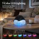 Air FreshenerBlack - for Home, Bedroom, Office and Warehouse - Essential Oil Aroma Diffuser with LED Color Night Light and Soothing Water Flow Sound - for Pets and Smokers.