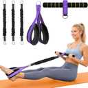 Upgraded Pedal Resistance Bands with Handle, 3 Heavy Tube Adjustable Exercise Bands Set Ideal for Women and Men, Sit Up Exercise Equipment for Abdomen, Waist, Arm, Core/ABS, Leg, Physical Therapy