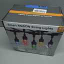 XMCOSY+ Smart Outdoor String Lights, 123Ft Patio Lights Waterproof, App Control, Compatible with Alexa, RGBCWIC Color Changing LED String Light for Outside (Black)