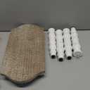 Wooden Bathroom Farmhouse Step Stool, Wood Foot Stool for Adults Kids, Bedside Step Plant Stand for Kitchen (White Wash)