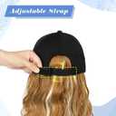 AISI QUEENS Hat Wig Hat with Hair Attached for Women Cap with Hair Attached for Women Baseball Cap Wig Extensions Short Wave Synthetic Adjustable for Daily Use
