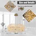 ykolupty Gold Sputnik Chandelier, 12-Light Mid-Century Modern Chandelier Light Fixture for Foyer, Dining Room, Firework Chandelier for Bedroom, Hallway, Entryway 32 inch Dimmable 2700K-6000K, Dia 32inches
