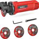 SHALL 3 Inch High-Speed Cut Off Tool, 3.5 Amp Metal Cutter Tool with 3Pcs Multifunctional Cutoff Wheels, 24000RPM Electricl Metal Cutting Tools for Steel, Inox, PVC, Aluminum