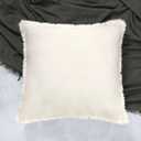 YINFUNG Ivory Euro Sham Covers Tassel Cream European Sham 26x26 Set of 2 Boho Fringed Euro Pillowcases Decorative Off White Pillow Covers Cotton Large Square