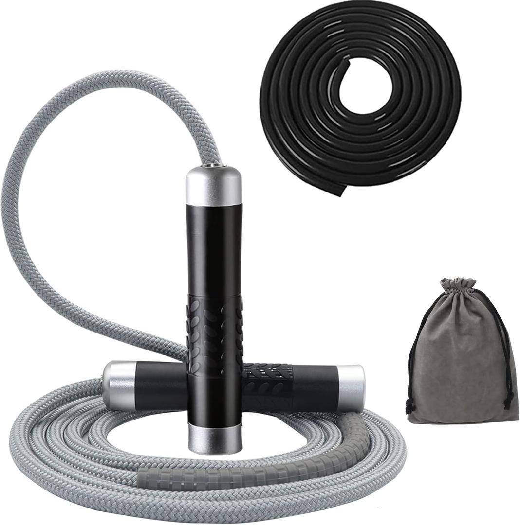 Sports Skipping Rope with Adjustable Aluminum Handle and Tangle-Free,Ball Bearing Fast and Smooth, for Workout, Weight Loss, Sports