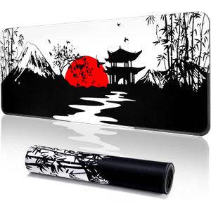 ETZ Gaming Desk Mat (31.5 x 11.8 x0.12 inch) - Washable Laptop Desk Mat with Anti-Slip Rubber Base, Extended Mouse Pad for Office & Home