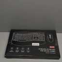 Wireless Keyboard and Mouse Combo, 2.4G Full Size Wave Keys Ergonomic Keyboard with Wrist Rest and 3-Level DPI Adjustable Wireless Ergonomic Mouse for Windows, Mac OS Desktop/Laptop/PC(Black)