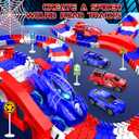 Spider Toys for Boys 4-6, Create A Spider World Road Race Tracks with 2 Cool Spider Cars Toys for Kids Boys, Flexible Train Tracks Set for Age 3 4 5 6 7 8 Year & Up Old Boy Girls Birthday Gifts