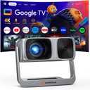 HAPPRUN 2500 ANSI Google TV Built-in Smart Movie Projector for Home Theater