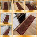 Ottomanson Hallway Runner Rug 1'10" x 6' Non Slip Oriental Area Rugs Easy to Clean Laundry Rug Runner Durable & Pet Friendly Floor Carpet Runners for Hallways Entryway Living Room Kitchen, Red