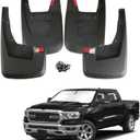 Mud Flaps for 2019 2020 2021 2022 2023 2024 RAM 1500 DT New Body Style Non-Classic Model/Only Fits W/o OEM Fender Flares/Not for 2025+/ Not for TRX Rebel Warlock/Mudflaps Splash Guards for Trucks