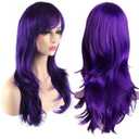 Akstore 28 inch Fashion Wigs Long Wavy Curly Hair Cosplay Wig (Purple)