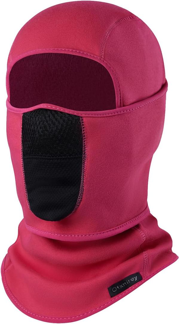 2 x Balaclava Ski Mask (with Breathable Holes) Windproof Winter Fleece Neck Face Warmer for Men&Women (Red)