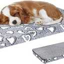 VANKEAN Reversible Cool and Warm Dog Bed Mat for Crates - Stylish Pad With Waterproof Inner Linings and Removable Machine Washable Cover, Firm Support for Small to XX-Large Dogs, Grey