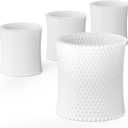 Leemone 4-Pack Bedside Humidifier Filter Replacement Compatible with Canopy Bedside & Nursery Humidifiers, Made with Wood Pulp & Paper Filter, Humidifier Wicking Filter Lasts Up to 6 Weeks