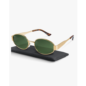 livho 2025 Trendy Oval Sunglasses - Stylish Polarized Shades for Everyday - Retro Metal Frames 