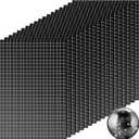 Self-Adhesive Disco Mirror Tiles Mosaic Tiles for DIY Craft Projects, 5 x 5 mm(Black,10800 Pieces)