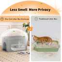 Zerbuger Cat Litter Box Enclosure Furniture for Odor Control, Hidden Cabinet Cats Litter Ottoman with Flip-Up Lid,Cat Litter Box Bench with Storage Space, Dog Proof (Light Grey, X-Large), 30"L x 20"W x 20"H