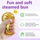 Dumpling Squishy,Dumpling Squeeze for Stress Relief (Glitter White+Glitter Gold)