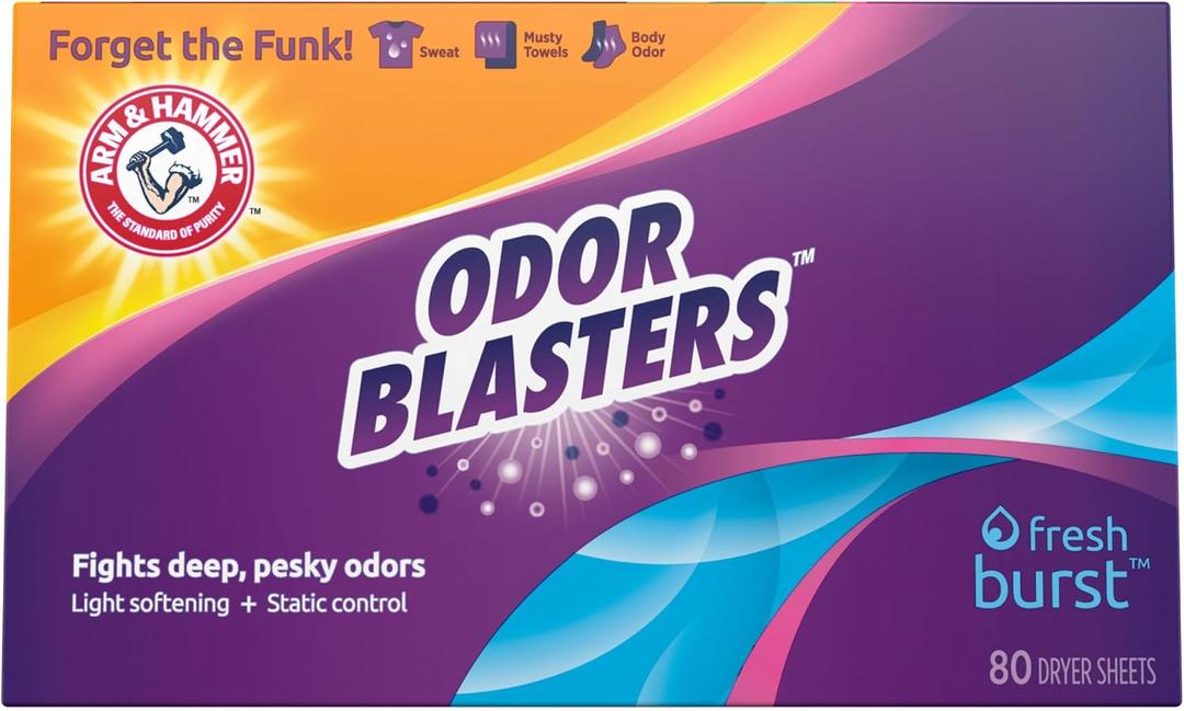 Arm & Hammer Odor Blaster Sheets Fresh Burst 80ct (80 Count (Pack of 1)