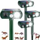 2026 Sonic Fortress Pro Deer Repellent Devices,Squirrel Racoon Repellent Outdoor Cat Deterrent Solar Ultrasonic Animal Repeller IP65 Waterproof with Motion Sensor for Dog Rabbit for Yard Garden