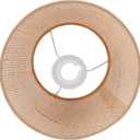 Rattan Woven Lampshade Retro Hand Crafted Lamp Shade for Table Lamp, Pendant, E27 E14 Holders, 6.5x8.7x6.1 inches