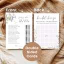 2 x GardenCity Bridal Shower Games Set for 25 Guests - 6 Fun Activities, Double-Sided Cards (Floral)