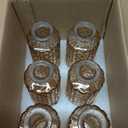 Bud Vases,6 Pcs Glass Vase Small Amber Bud Vases for Centerpieces, Vintage Vase for Centerpieces, Rustic Wedding, Home, Table Decor (Amber)