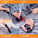 GONGSHI Vacuum Storage Bags, Space Saver Seal Bags For Clothing, Travel Luggage,Blankets, Comforters, Pillows, Clothes Storage.36 Combo