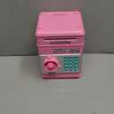 Piggy Bank Electronic Mini ATM for Kids Baby Toy, Safe Coin Banks Money Saving Box Password Code Lock for Children, Boys Girls Best Gift(Deep Pink)
