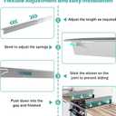 2PCS Stove Gap Covers Stainless Steel Stove Gap Filler,13.8'' to 27.5'' Adjustable Length,Oven Stove Side Gap Guards Between Stove top and Counter for Kitchen,Range Trim Kit,Heat Resistant,Silver