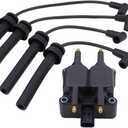 Ignition Coil and Spark Plug Wires Set for Jeep Liberty Wrangler Dodge Avenger Caravan Neon Stratus Chrysler Cirrus PT Cruiser Sebring Voyager 2.0 2.4