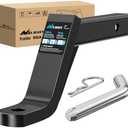 Nilight Trailer Hitch Ball Mount with 5/8" Hitch Pin Clip Fits 2 Inch Receiver Square 7500 lbs 6" Drop 4-3/4” Rise 1” Hole Gloss Black Powder Coast