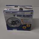 Seasons Comfort 9 Inch High Velocity Fan, Black, 3 Speeds, 360 Degree Tilt, Carry Handle, 30 W - Heavy Duty Metal Industrial Floor Fan for Home, Office & Worksite