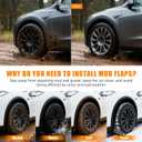 Mud Flaps for Tesla Model Y Juniper Accessories 2025 2026 [No Drilling], All-Weather Mud Guard, Tire Protector Mudflaps for Tesla Model Y Juniper Accessories